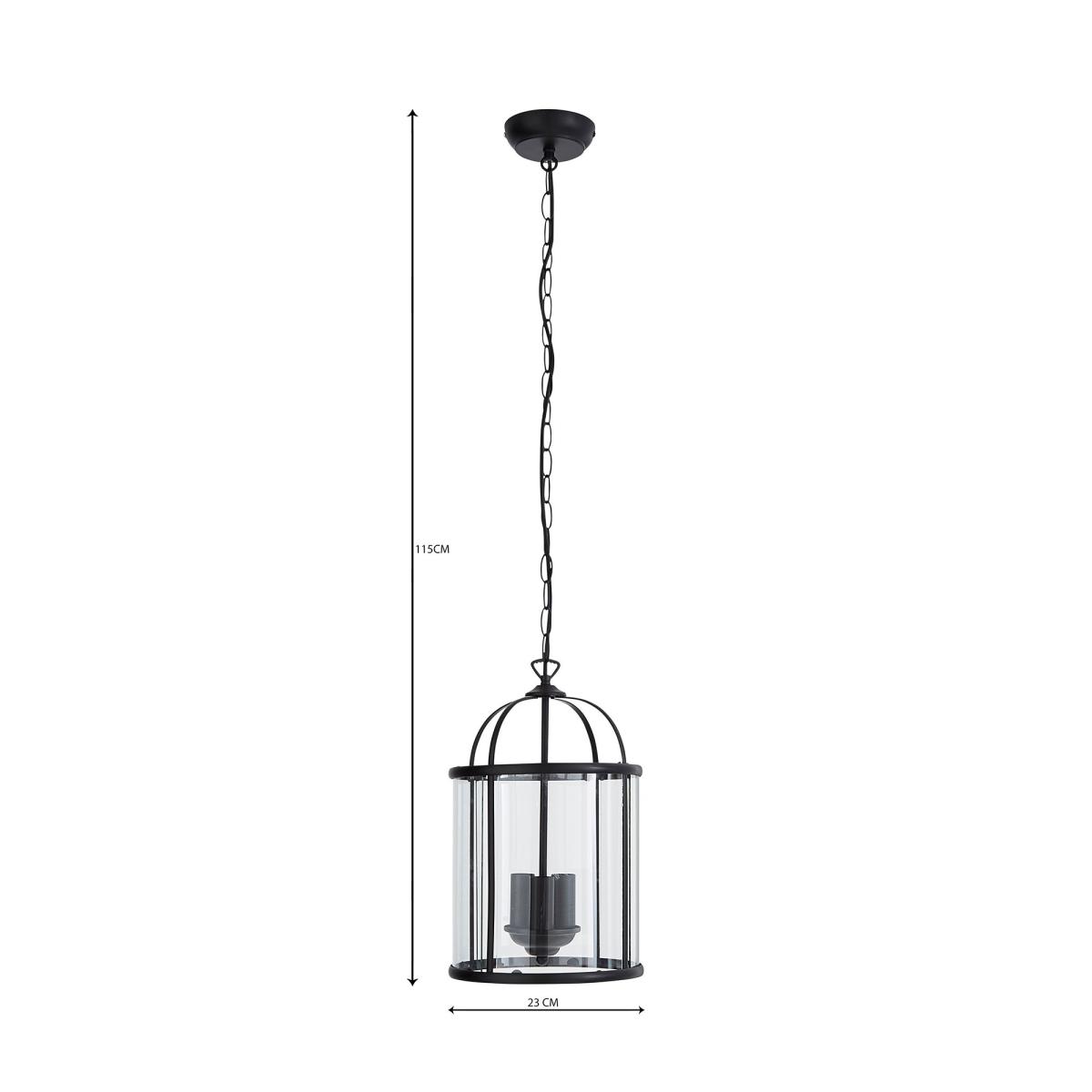 Hurricane Matt Black 3 Light Pendant Ceiling Fitting Black – image 8