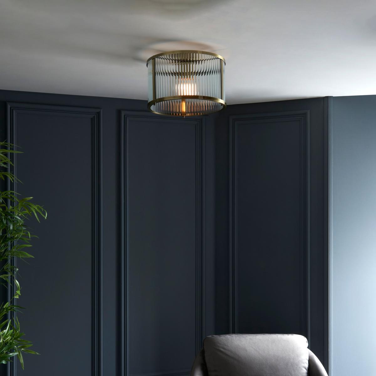 Return - Vogue Hadley Ribbed Flush Ceiling Light – image 5