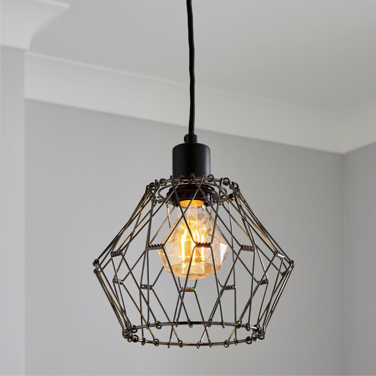 Frances 1 Light Gunmetal Pendant Grey – image 7
