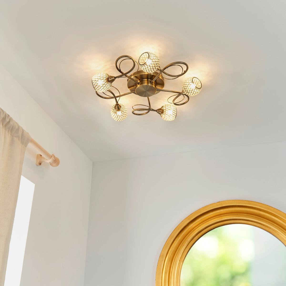 Return - Vogue Malden 5 Light Semi Flush Ceiling Light – image 2