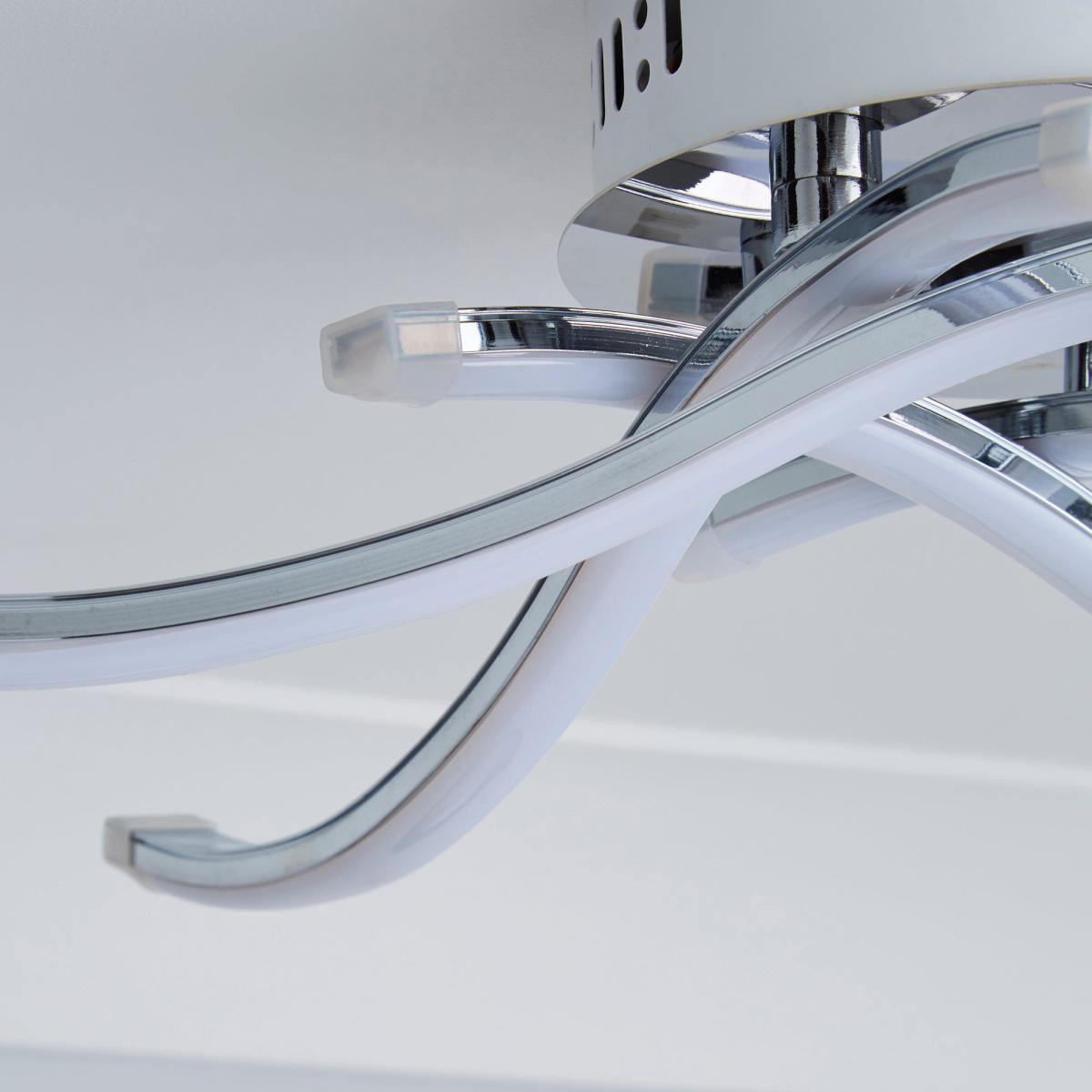 Layla 5 Light Integrated LED Semi-Flush Ceiling Fitting Silver – image 3