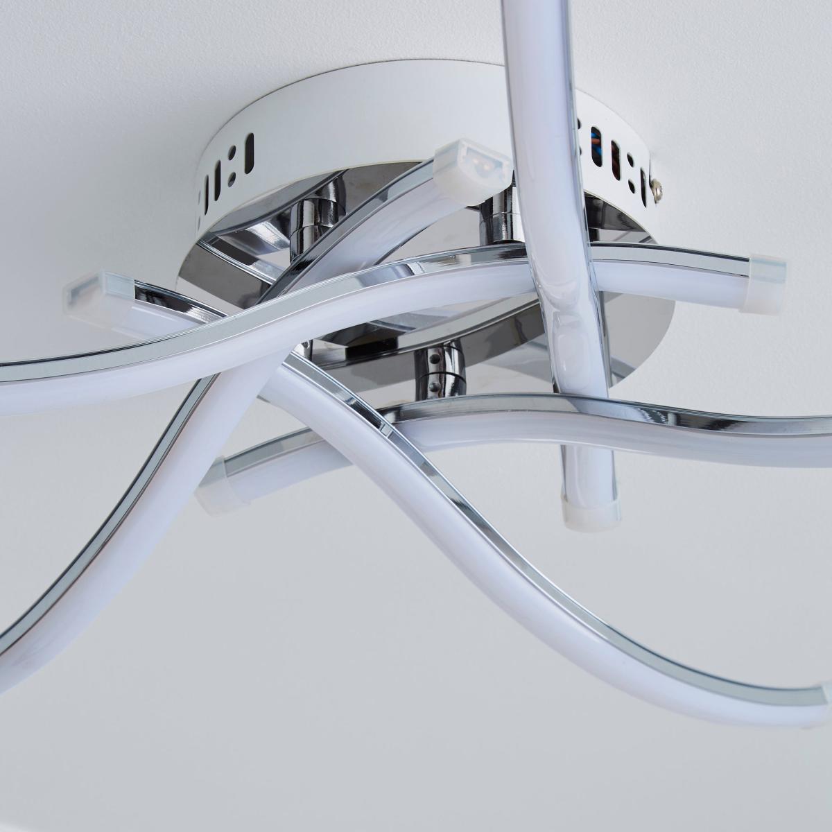 Layla 5 Light Integrated LED Semi-Flush Ceiling Fitting Silver – image 4