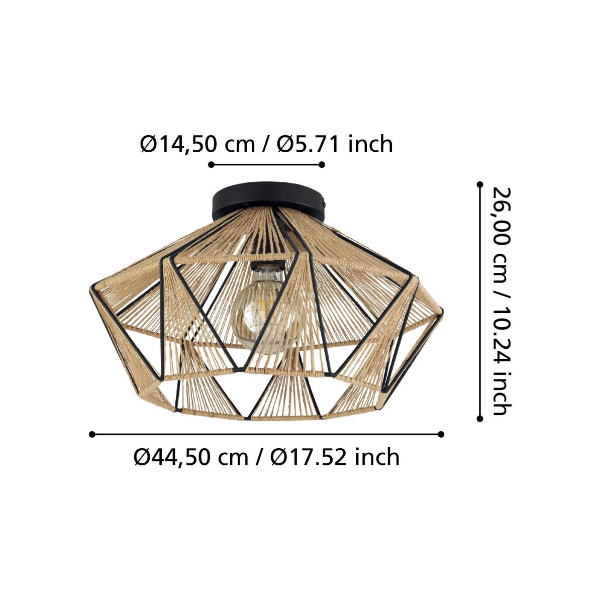 EGLO Adwickle Ceiling Light Black – image 5