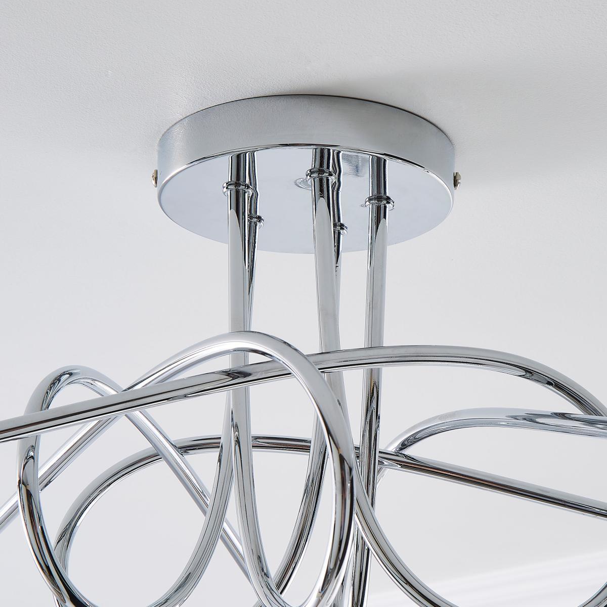 Portia 5 Light Ceiling Fitting Chrome – image 4
