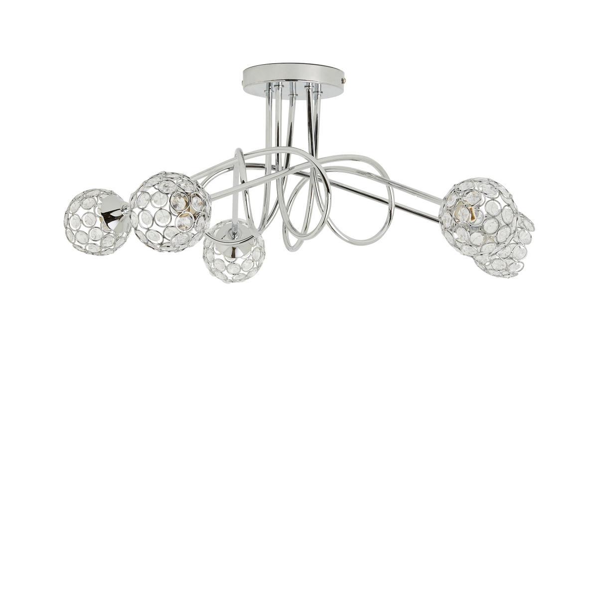 Portia 5 Light Ceiling Fitting Chrome – image 5