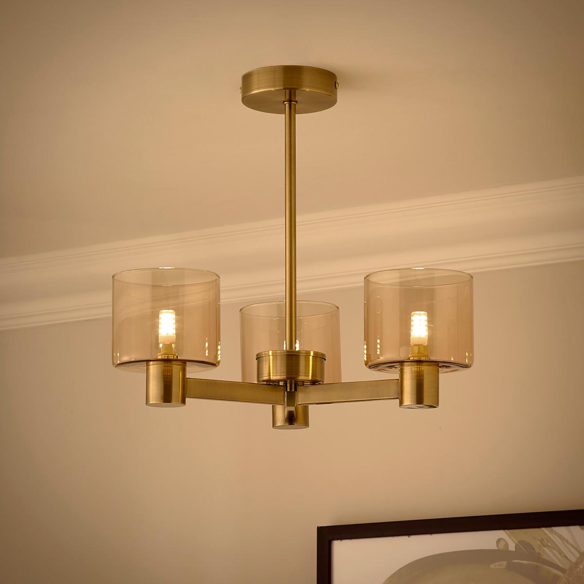 Erin 3 Light Ceiling Gold – image 2
