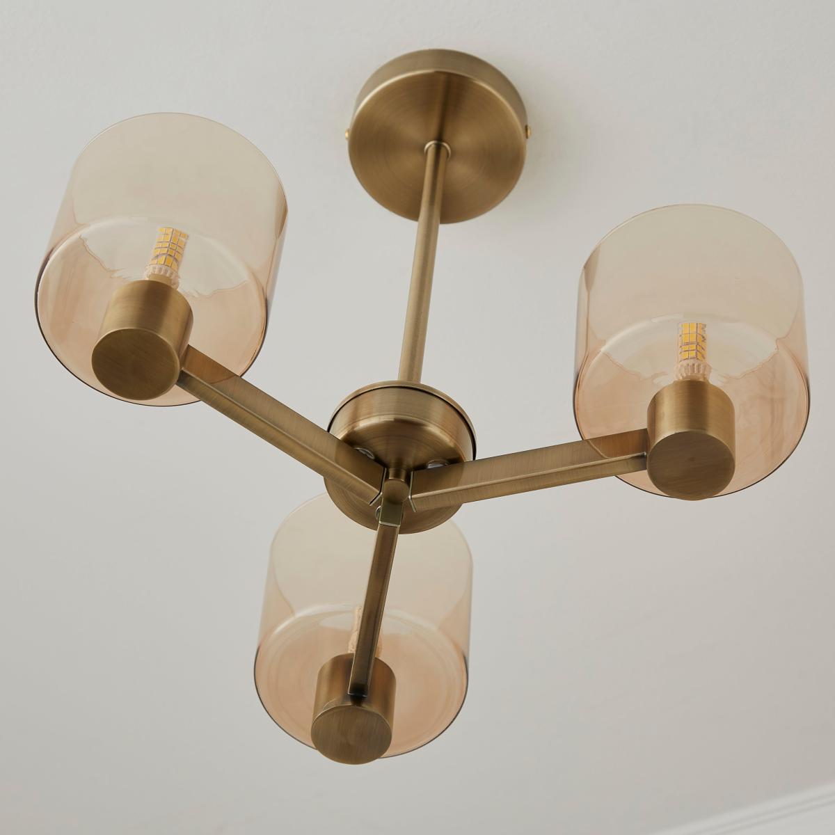 Erin 3 Light Ceiling Gold – image 4