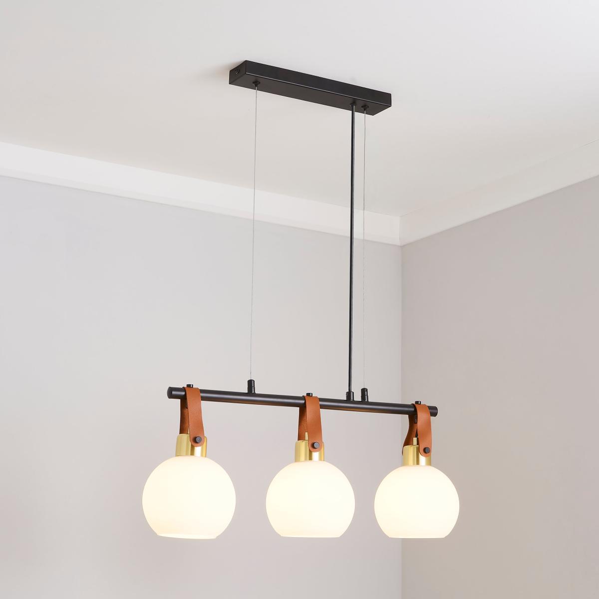 Joan 3 Light Diner Fitting Black – image 1