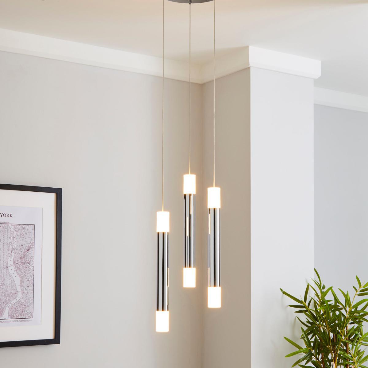 Zarah 3 Light Integrated LED Cluster Ceiling Fitting Silver – image 1