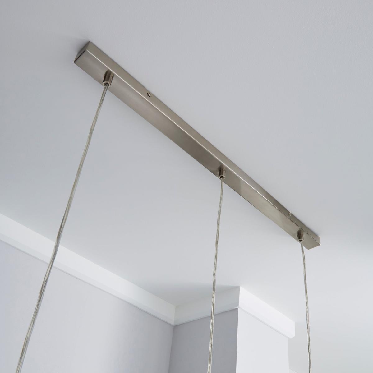 Delavin 3 Light Glass Diner Ceiling Fitting Silver – image 4