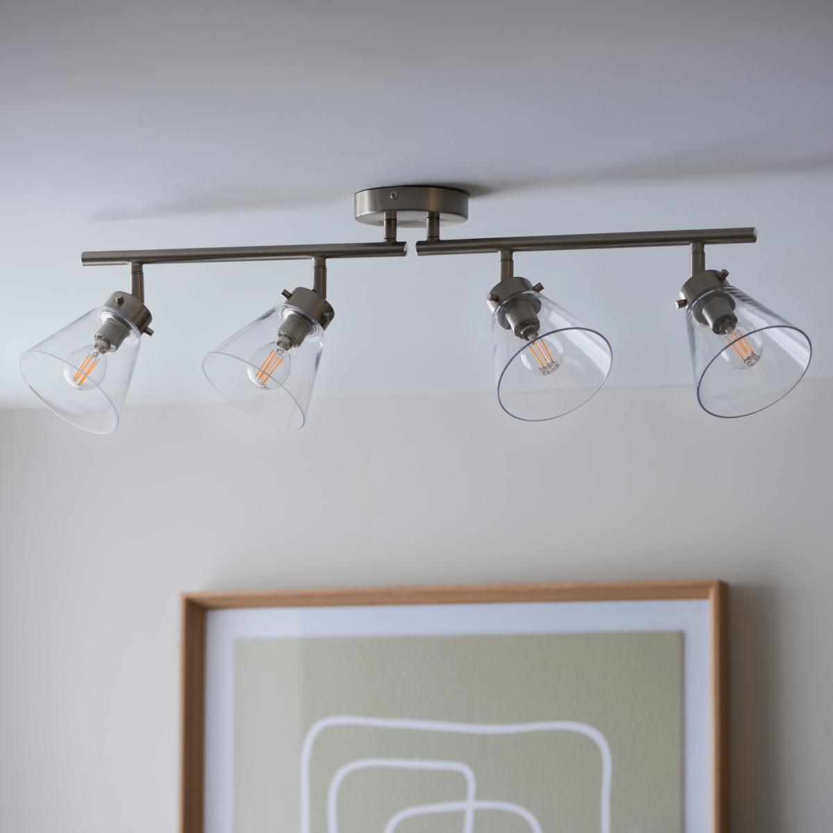 Delavin 4 Light Satin Nickel Spotlight Bar Silver – image 2
