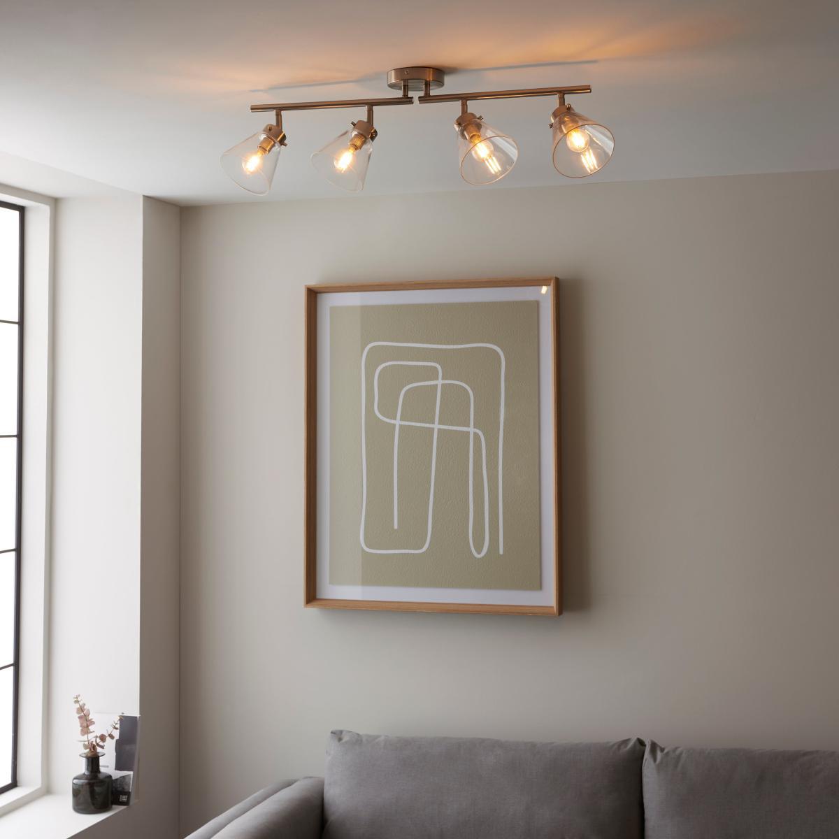Delavin 4 Light Satin Nickel Spotlight Bar Silver – image 3