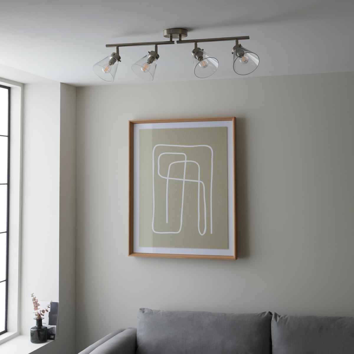 Delavin 4 Light Satin Nickel Spotlight Bar Silver – image 4