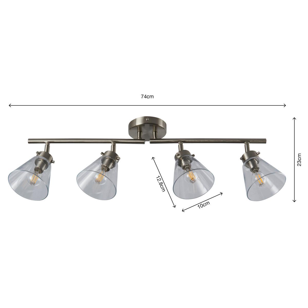 Delavin 4 Light Satin Nickel Spotlight Bar Silver – image 7
