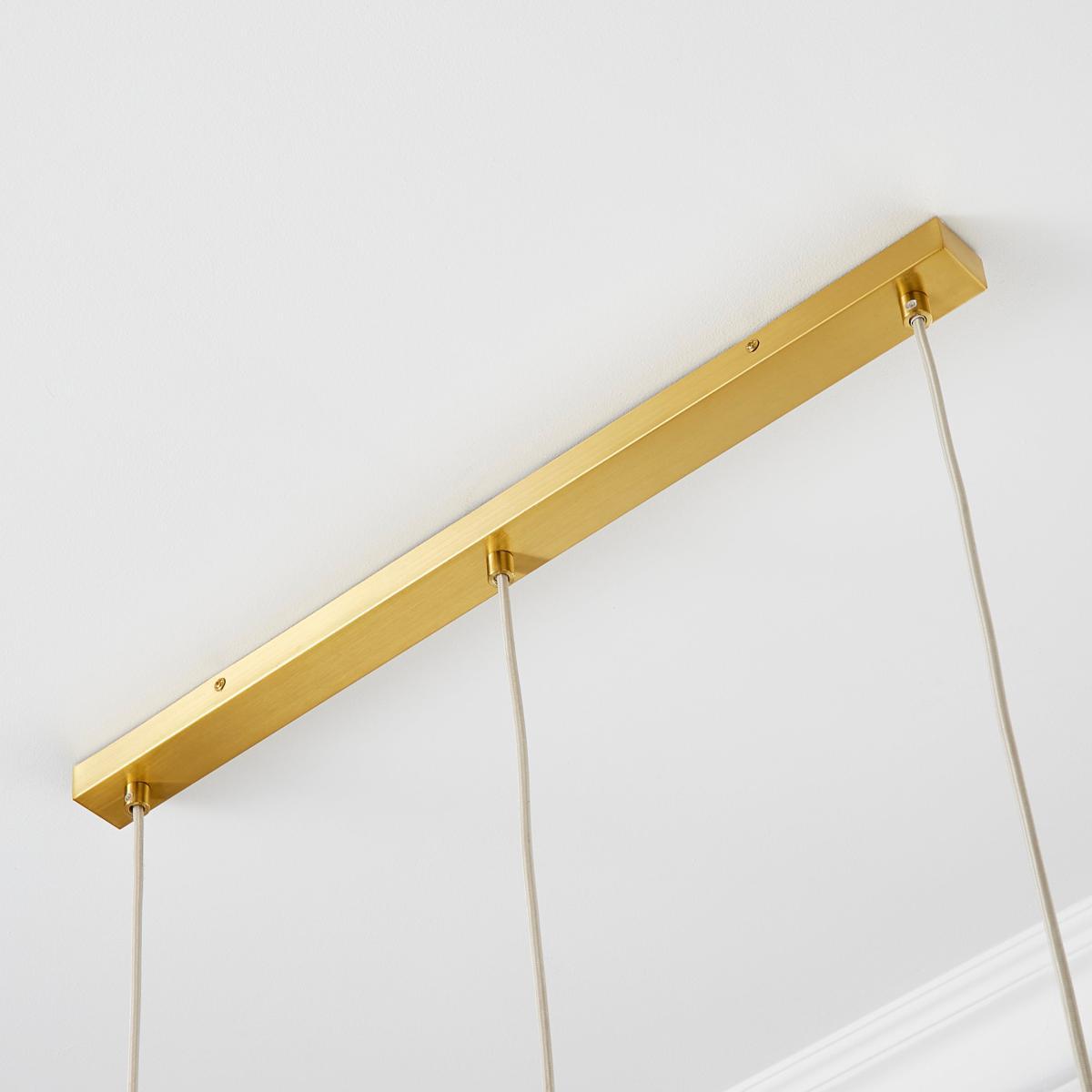 Elena 3 Light Diner Ceiling Fitting Brushed Gold – image 4