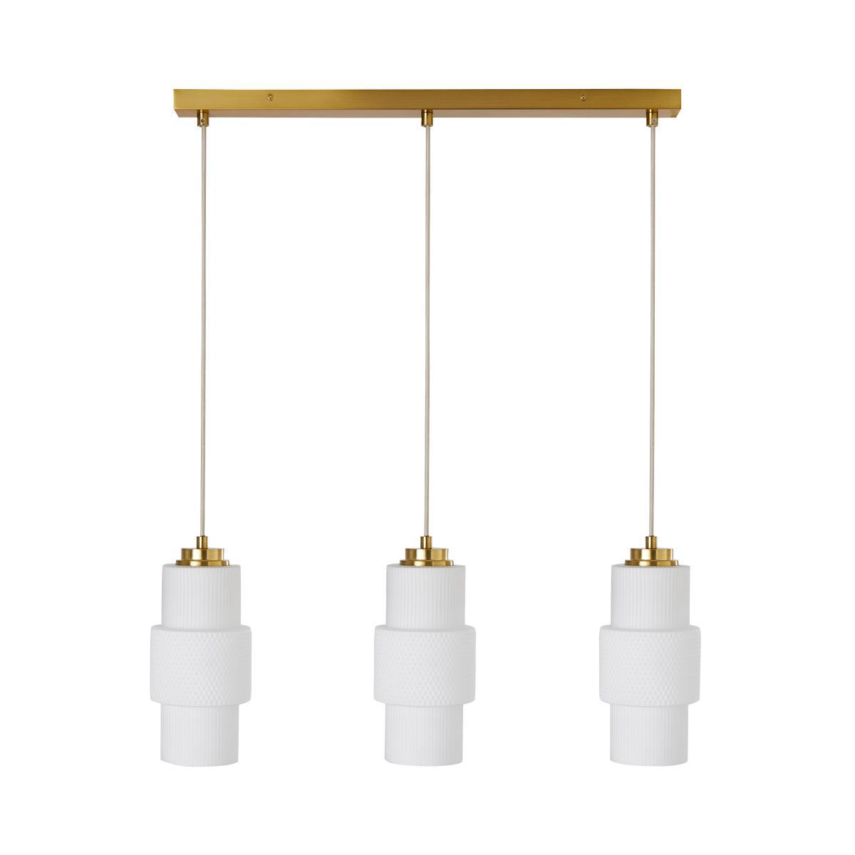 Elena 3 Light Diner Ceiling Fitting Brushed Gold – image 5