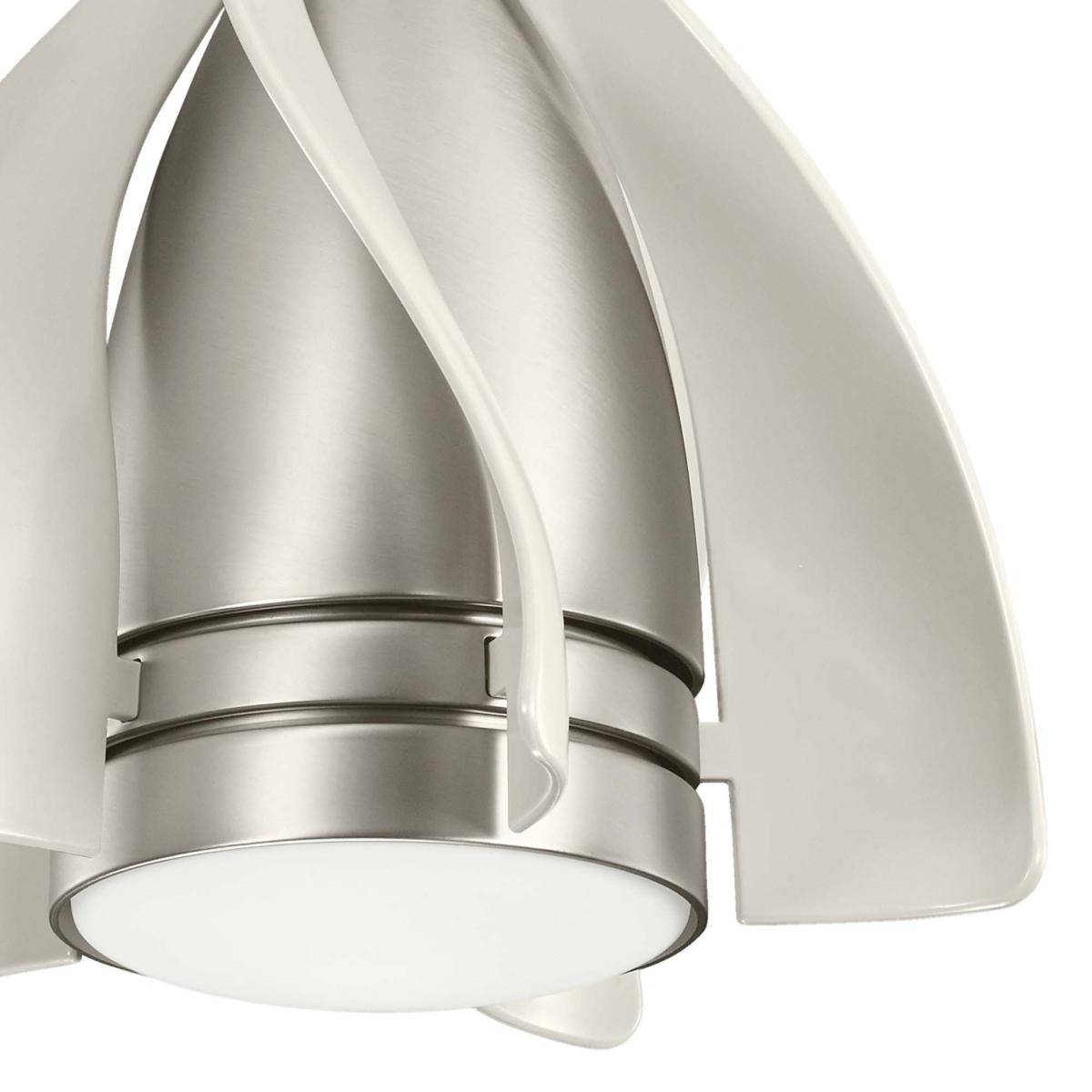 Kichler Terna Ceiling Fan with Light & Remote, 38cm Silver – image 2