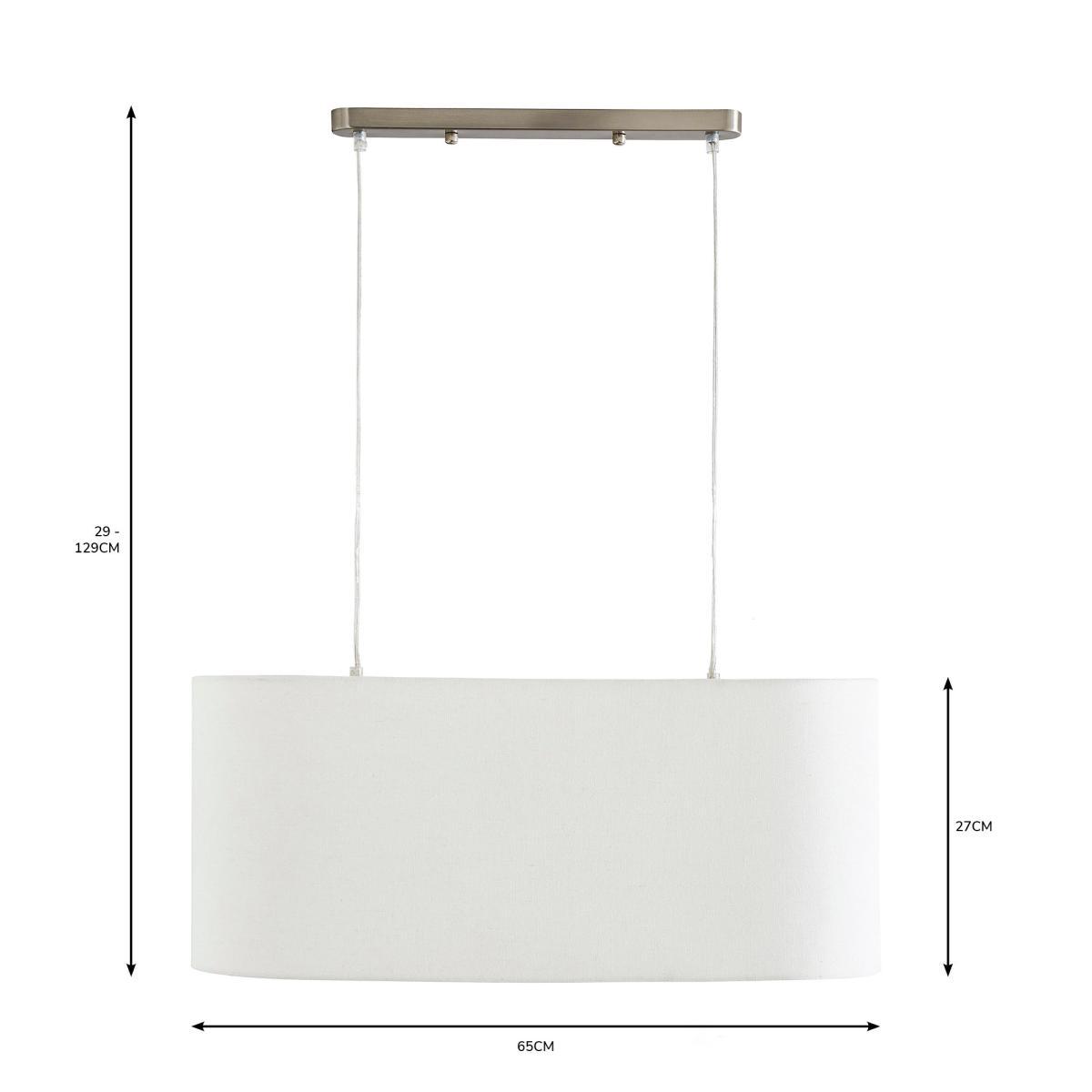 Sara 2 Light Diner Fitting White – image 6