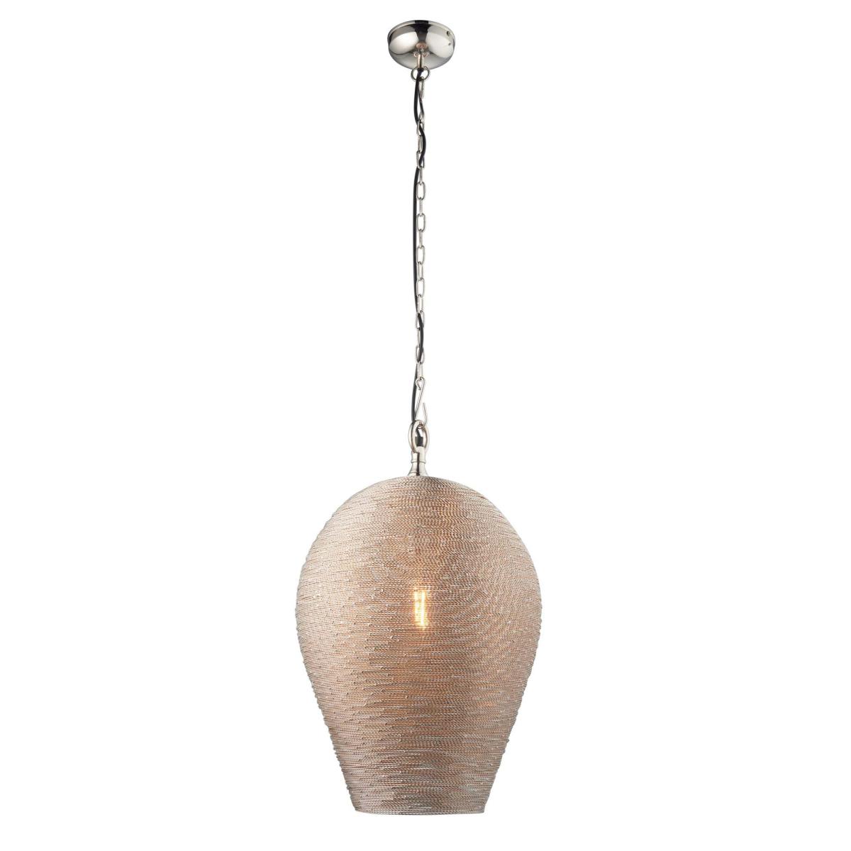 Vogue Abruzzo 1 Light Pendant Ceiling Fitting Nickel – image 6