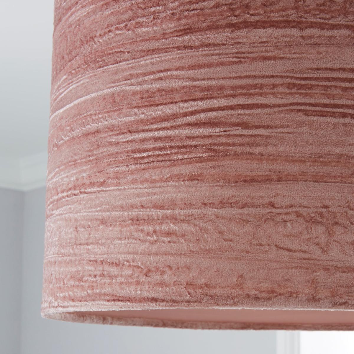 Lulu Crushed Velvet 40cm Drum Pink Shade Dusty Pink – image 3