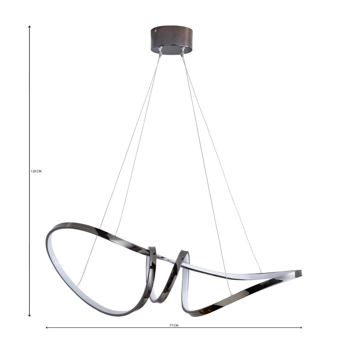 Easton Dark Chrome LED Fitting Black – image 6