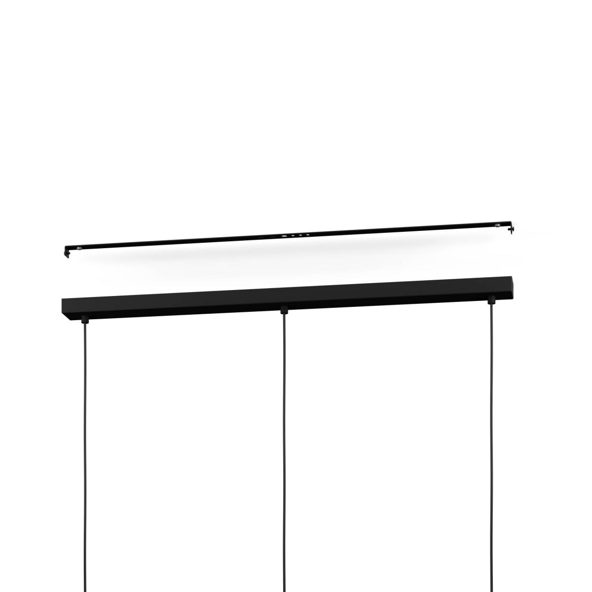 EGLO Casibare Steel 3-Light Pendant Light Black – image 3