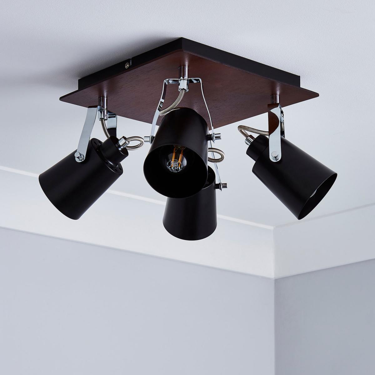 Johan 4 Light Black Spotlight Black – image 2