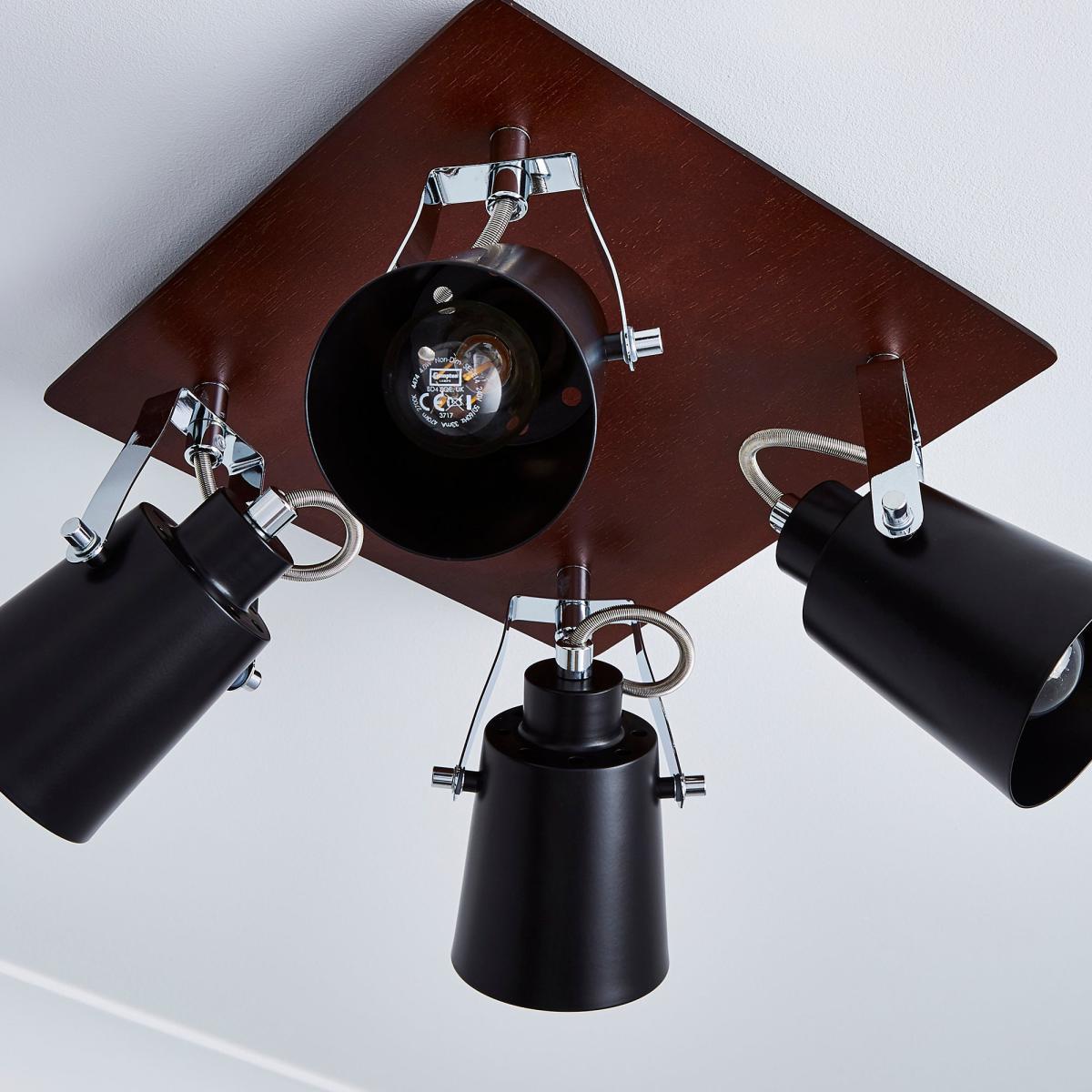 Johan 4 Light Black Spotlight Black – image 4