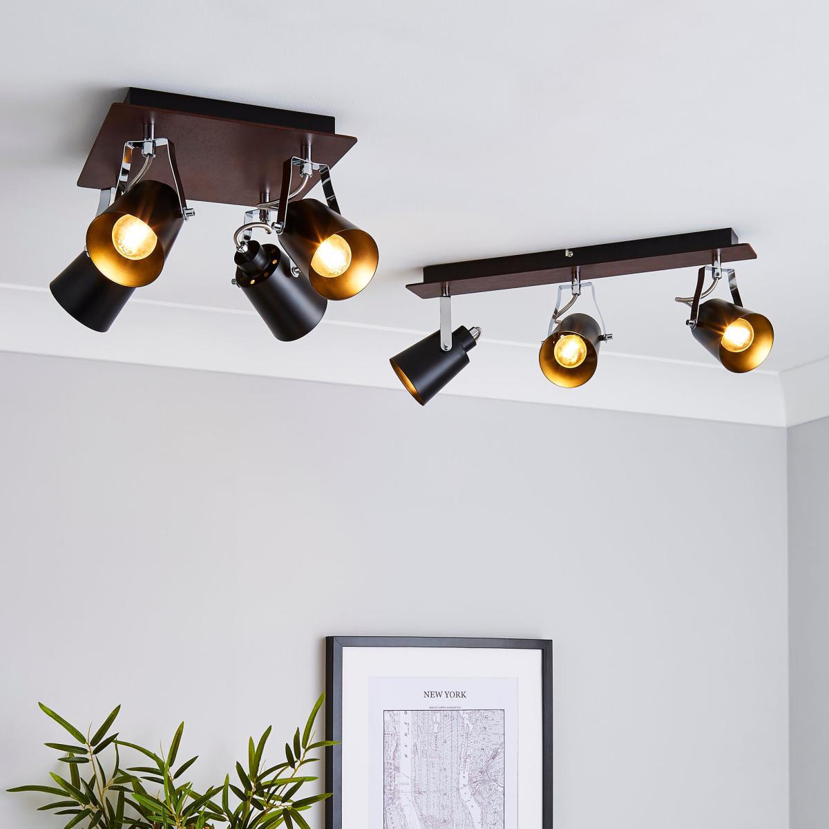 Johan 4 Light Black Spotlight Black – image 6