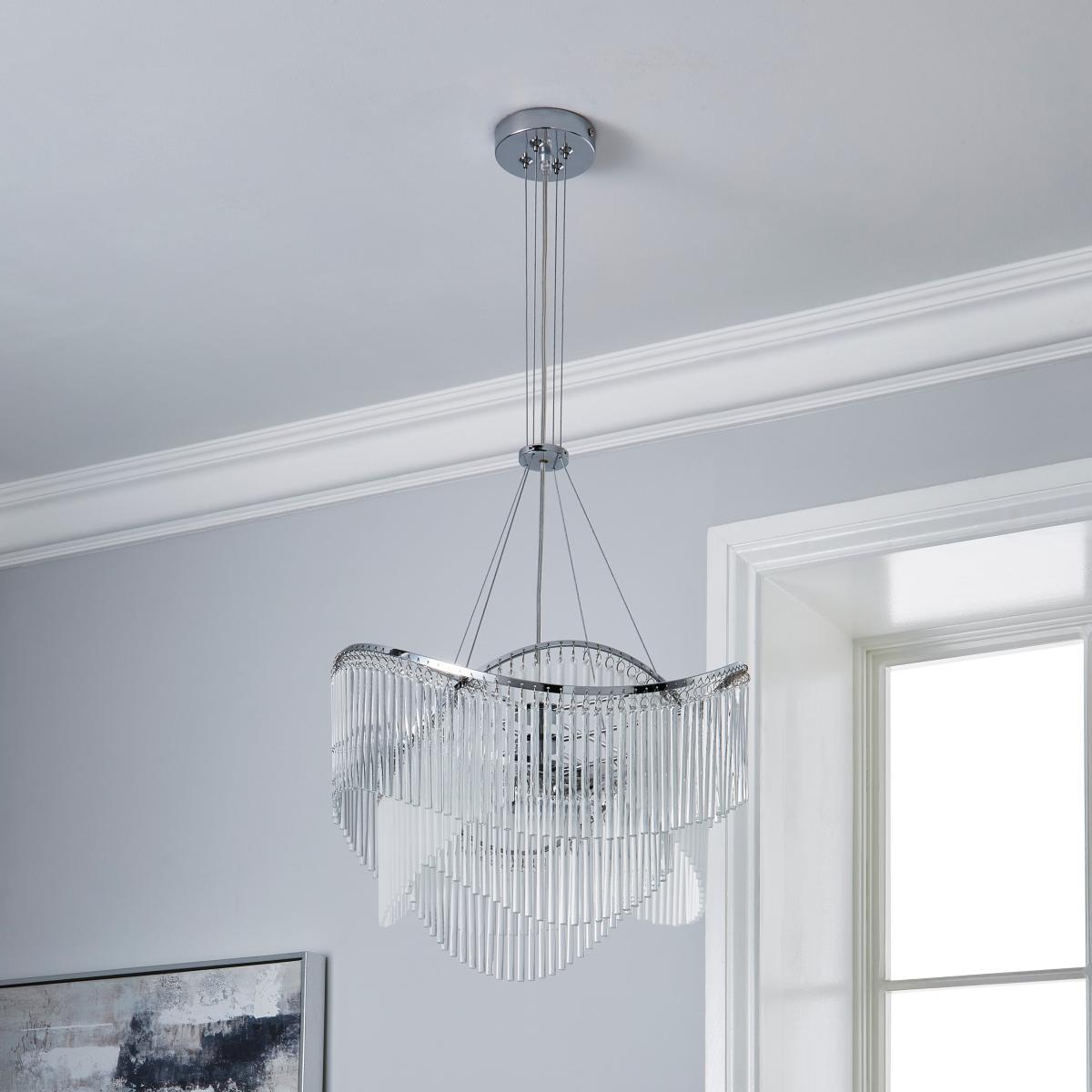 Isabella 3 Light Ceiling Fitting Chrome – image 2