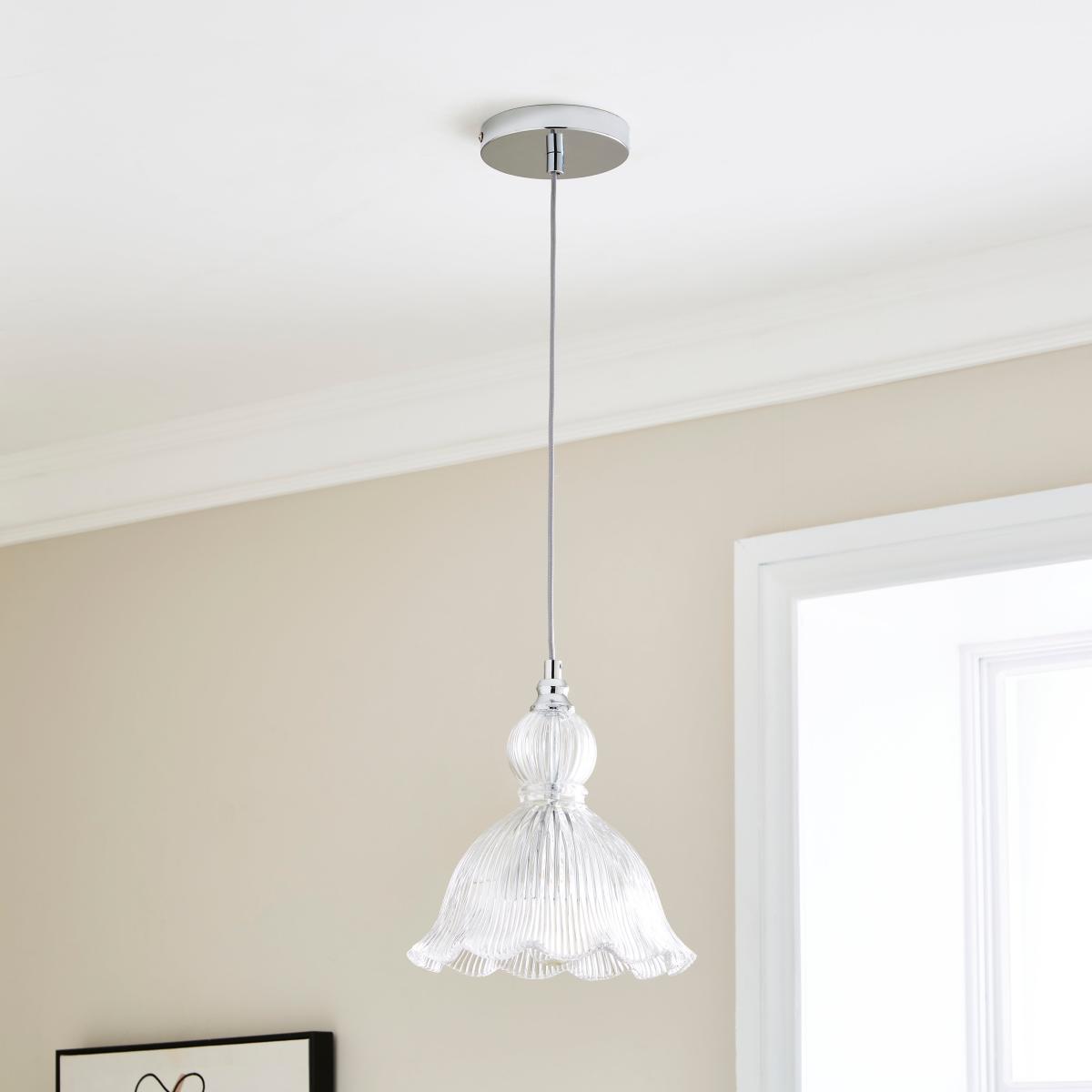 Fleur Vintage Frill Glass Fitting Silver – image 2