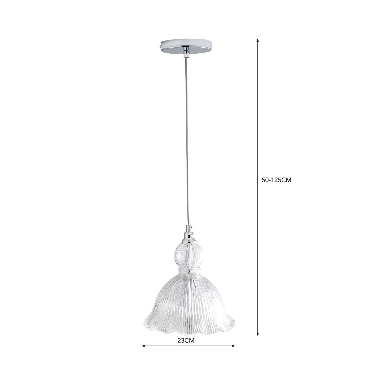 Fleur Vintage Frill Glass Fitting Silver – image 5
