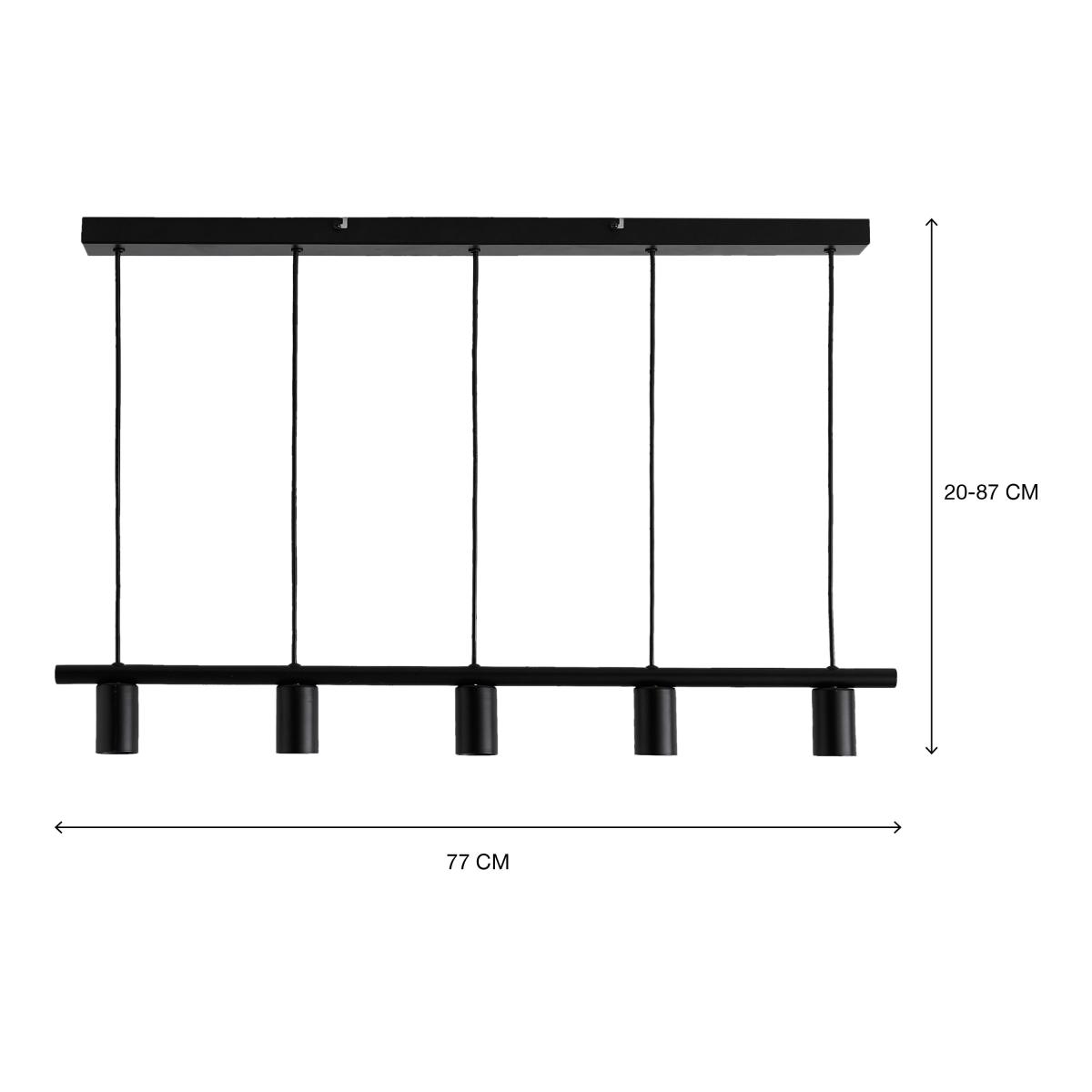 Koppla 5 Light Diner Ceiling Fitting Black – image 6