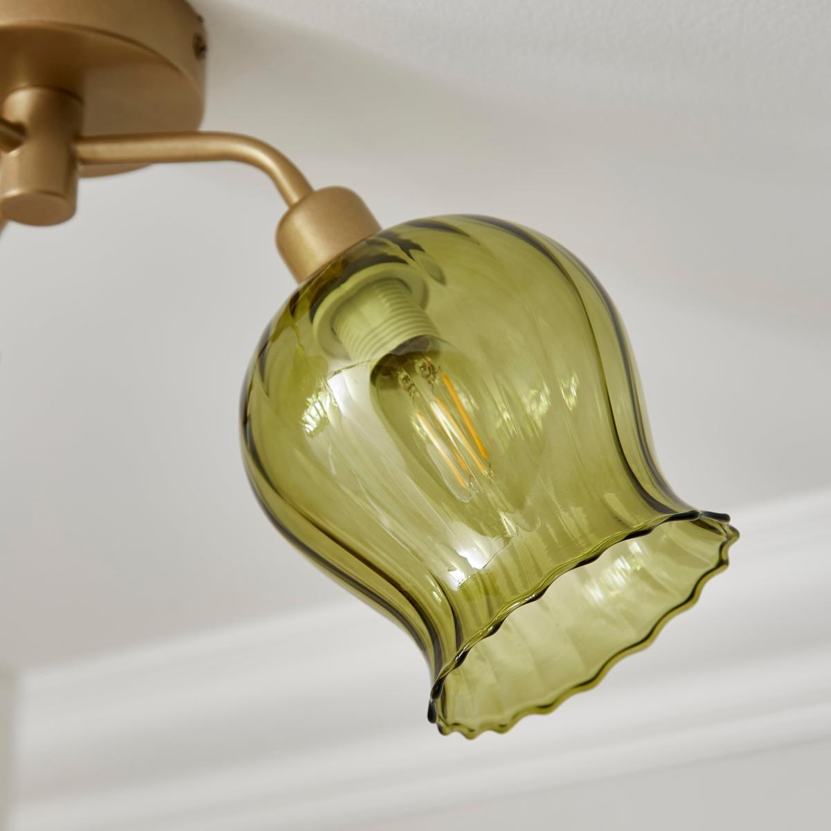 Peony 3 Light Semi Flush Ceiling Light – image 4