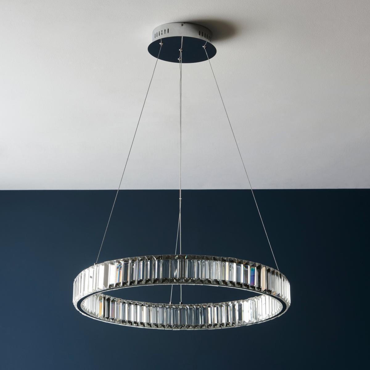 Return - Vogue Katana Crystal Hoop LED Ceiling Light – image 2