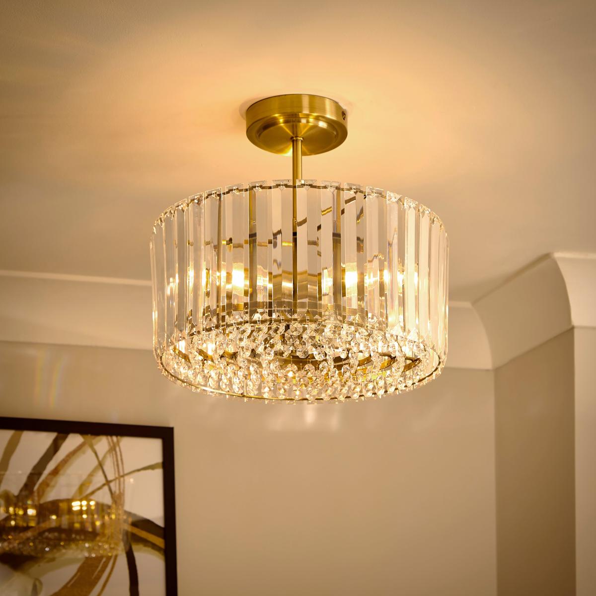 Crus 3 Light Semi Flush Ceiling Light – image 2