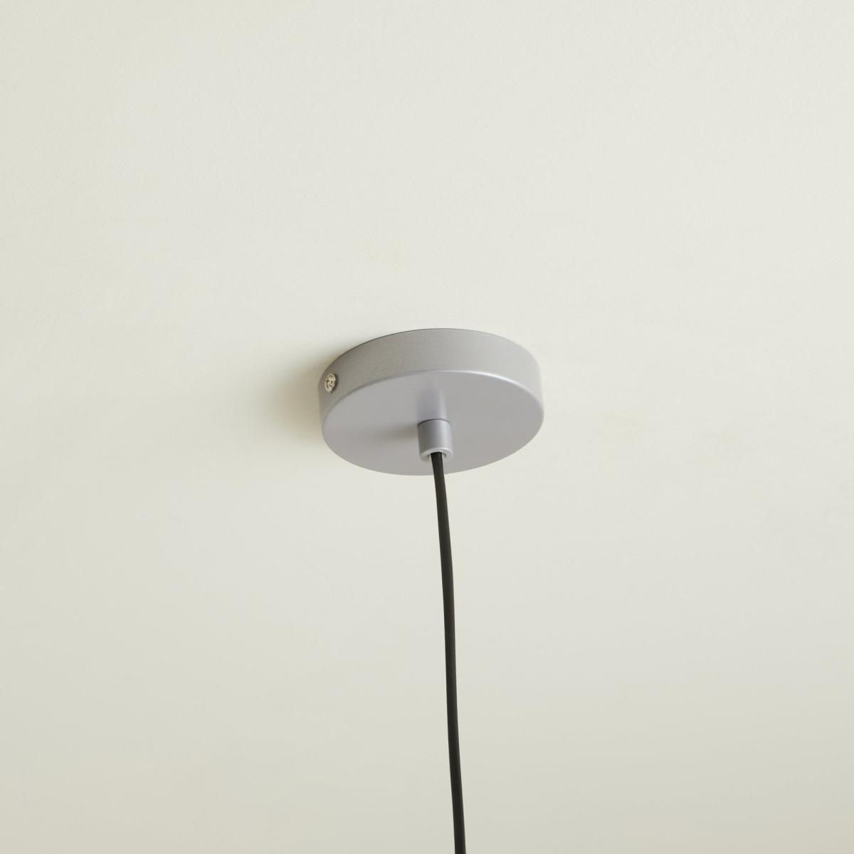 Nella 1 Light Silver Pendant Ceiling Fitting Silver – image 4