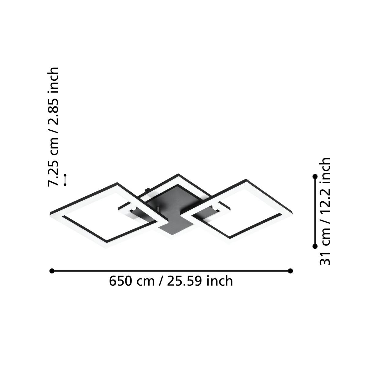 EGLO Paranday-Z Diamonds Large Ceiling Light Black – image 4
