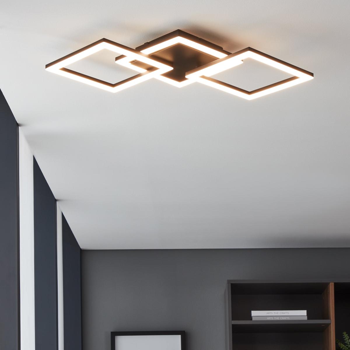 EGLO Paranday-Z Diamonds Large Ceiling Light Black – image 1