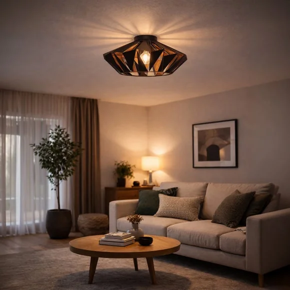 EGLO Carlton 6 Light Flush Ceiling Light – image 1