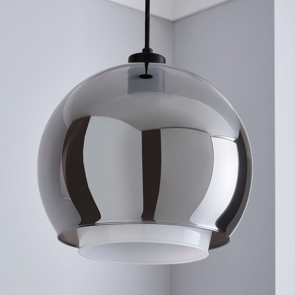 Elements Ramona Glass Ceiling Fitting Chrome – image 2