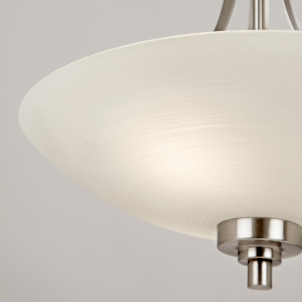 Vogue Welles 3 Light Semi Flush Ceiling Fitting White – image 2
