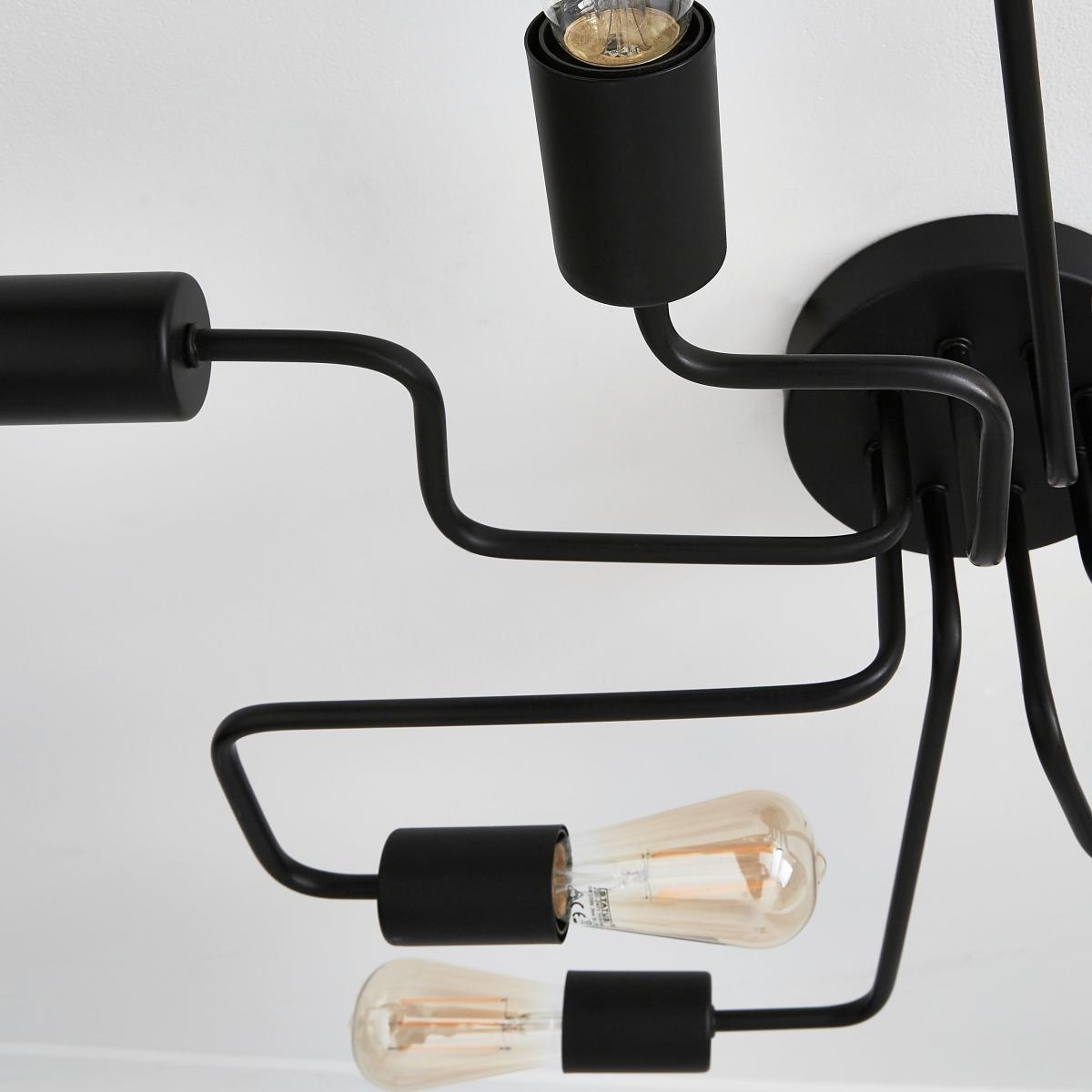 Kacy 8 Light Semi Flush Ceiling Fitting Black – image 4