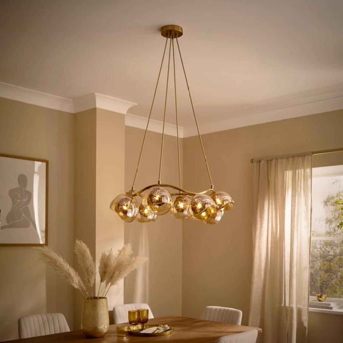 Kira 8 Light Tortoiseshell Ceiling Light – image 2
