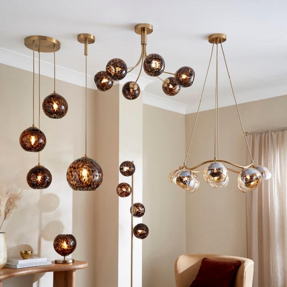 Kira 8 Light Tortoiseshell Ceiling Light – image 7