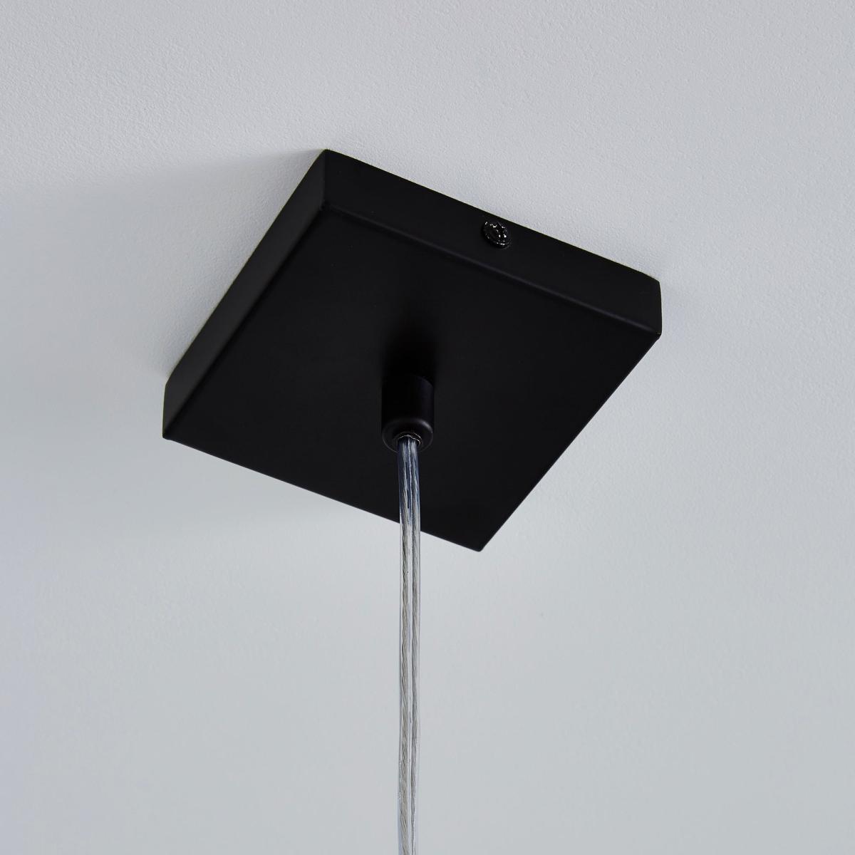 Elena Glass Pendant Ceiling Fitting Black – image 4