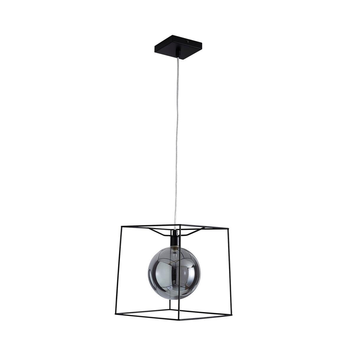 Elena Glass Pendant Ceiling Fitting Black – image 5