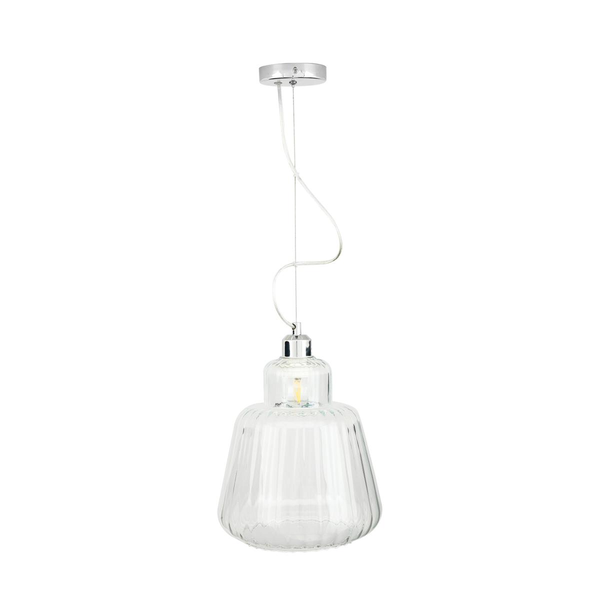 Porto Optic Glass Tapered Pendant Light Clear – image 2