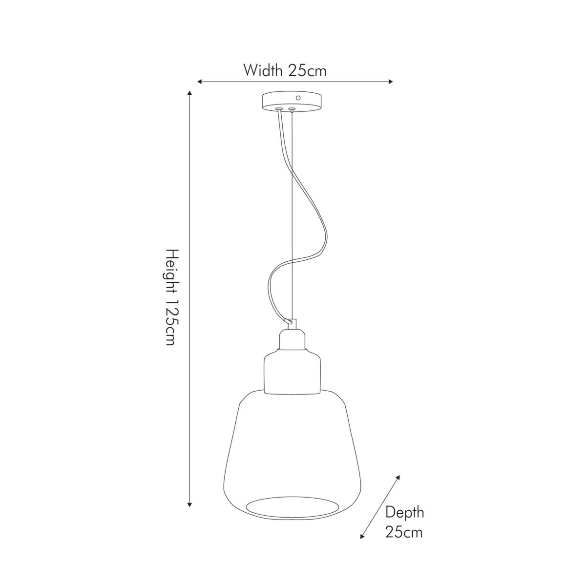 Porto Optic Glass Tapered Pendant Light Clear – image 5
