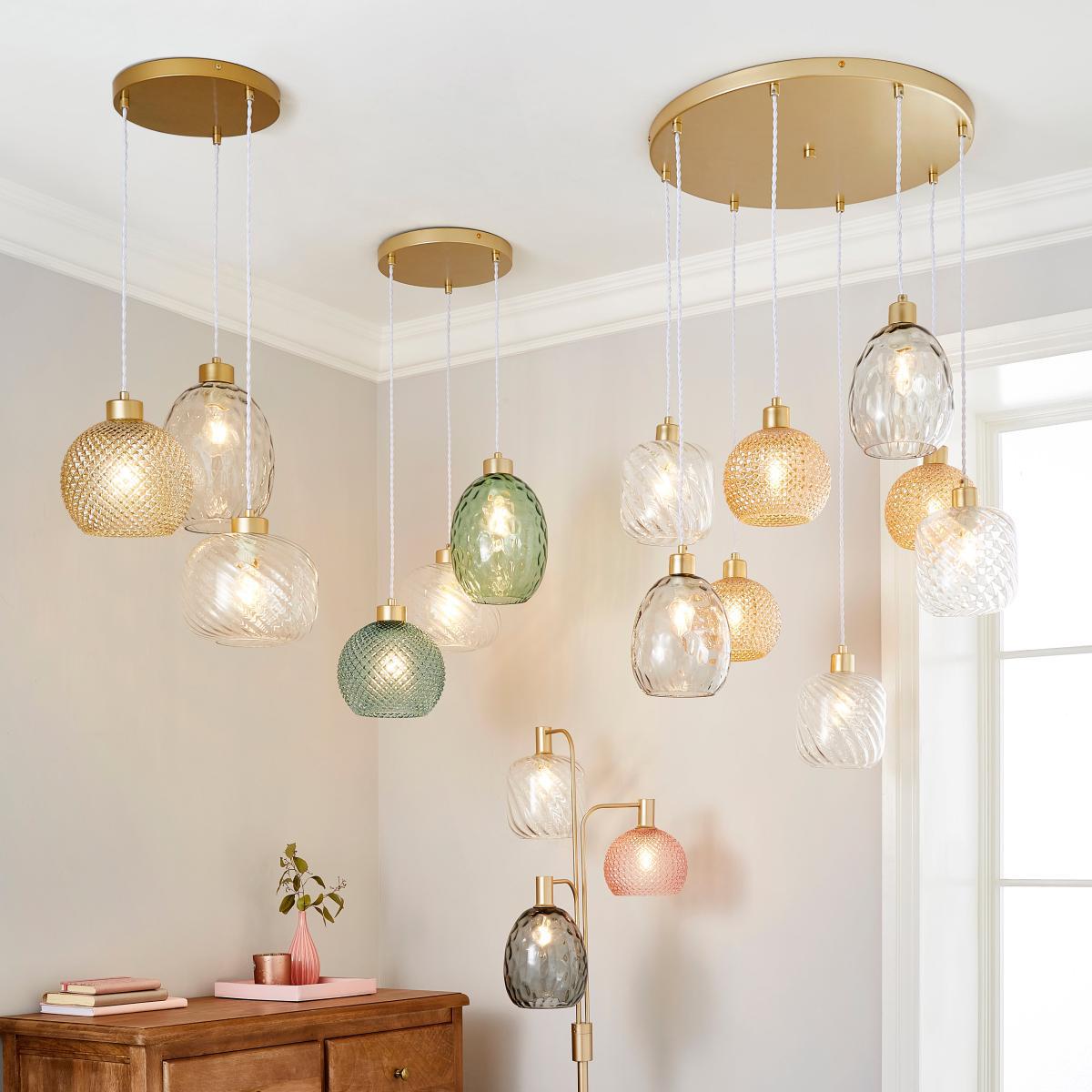 Elodie 8 Light Cluster Ceiling Fitting Gold – image 6